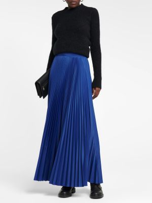 Plisované dlouhá sukně Max Mara modré