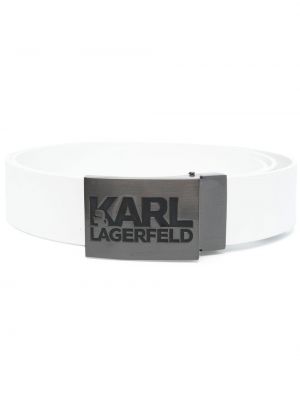 Кожаный колан Karl Lagerfeld бяло