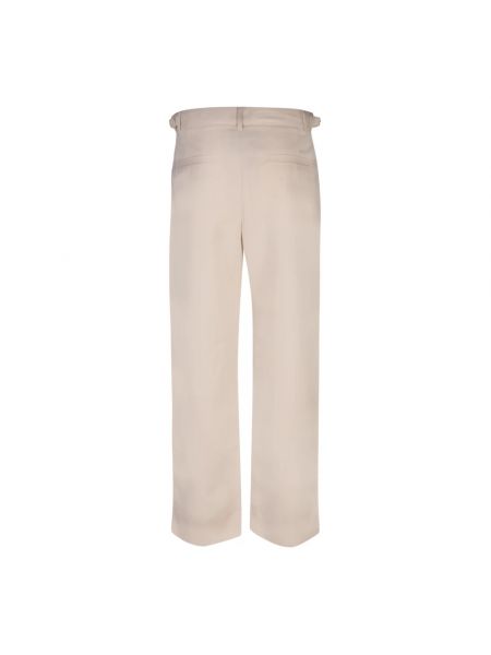 Pantalones de lino de algodón Jacquemus beige