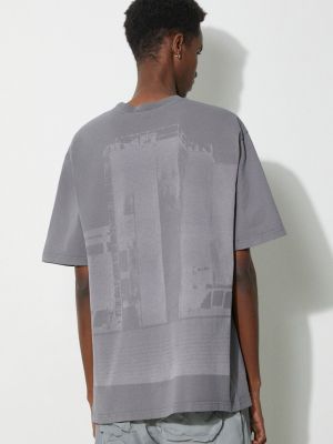 Koszulka bawełniana z nadrukiem A-cold-wall* szara