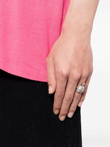 Křišťálový prsten Vivienne Westwood stříbrný