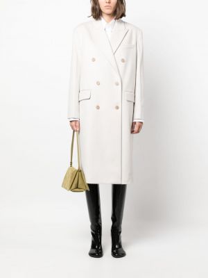 Manteau en laine Calvin Klein blanc