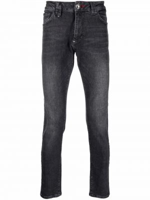 Slank lav midje skinny jeans Philipp Plein svart