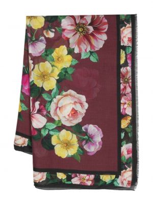 Kvetinový hodvábny šál s potlačou Dolce & Gabbana