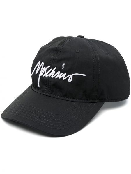 Siuvinėtas kepurė su snapeliu Moschino juoda