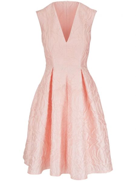 Коктейлна рокля без ръкави с v-образно деколте Talbot Runhof розово