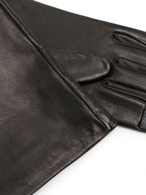 Leder handschuh Agnelle schwarz
