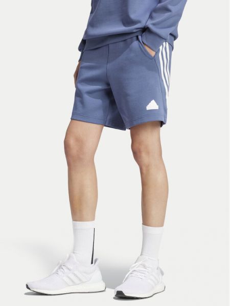 Shorts de sport à rayures Adidas bleu