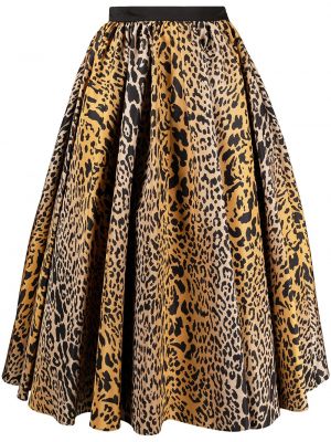 Falda larga leopardo Miu Miu amarillo