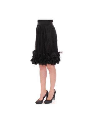 Mini falda de algodón a rayas Dolce & Gabbana Pre-owned negro