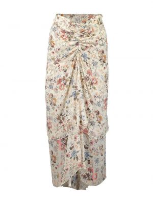 Květinové hedvábné sukně s potiskem Veronica Beard