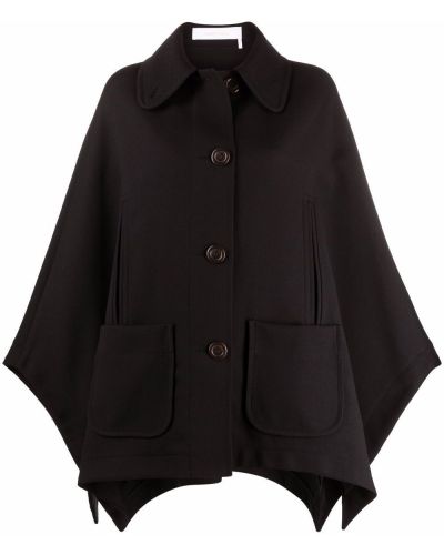 Poncho oversized See By Chloé negro