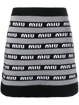Μάλλινη φούστα mini Miu Miu