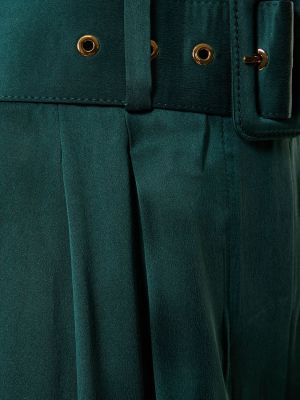 Pantalones de raso de seda bootcut Zimmermann verde