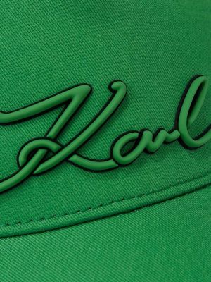 Pamučna kapa Karl Lagerfeld zelena