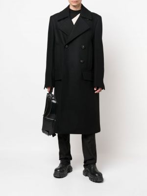 Mantel ausgestellt Rick Owens schwarz