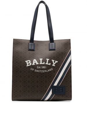 Trykt shoppingbag Bally brun