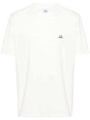 Bavlněné tričko C.p. Company bílé