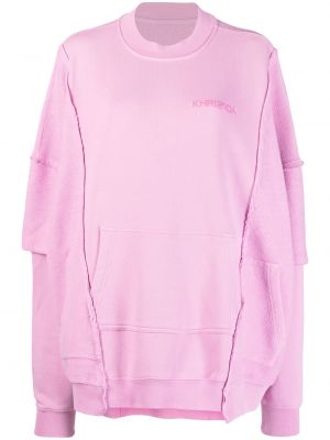 Oversize sweatshirt aus baumwoll Khrisjoy pink