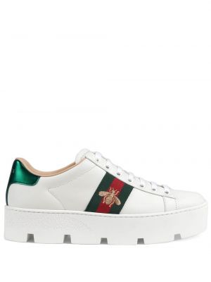 Sneakersy na platformie Gucci Ace, biały