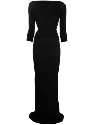 Вечерна рокля с дълъг ръкав Roberto Cavalli черно
