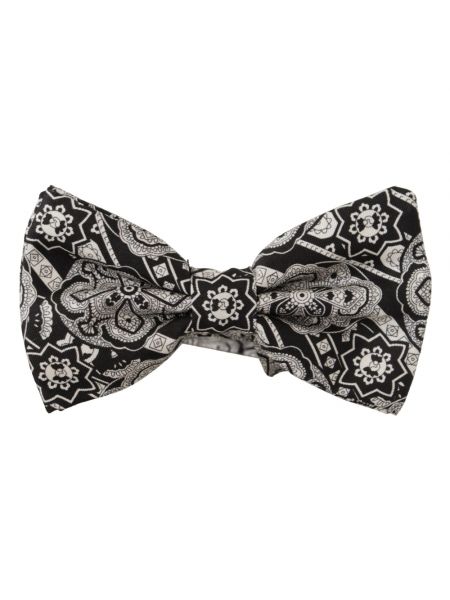 Jedwabny krawat z kokardką w paski Dolce And Gabbana