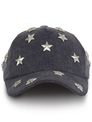 Medvilninis kepurė su snapeliu su žvaigždės raštu Balmain pilka