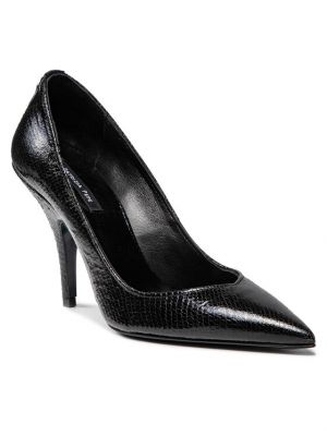 Полуотворени обувки с ток Patrizia Pepe черно