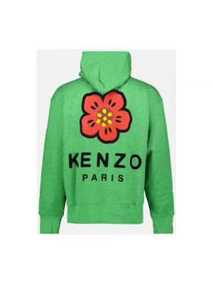 Bluza z kapturem w kwiatki Kenzo zielona