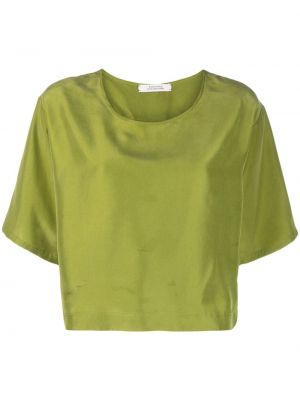 Hedvábné tričko Dorothee Schumacher zelené