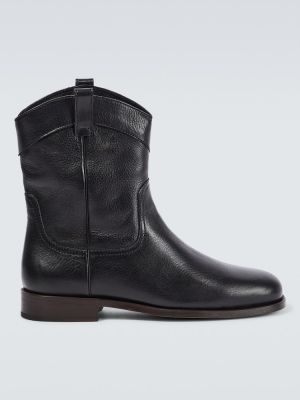 Kožené chelsea boots Lemaire černé