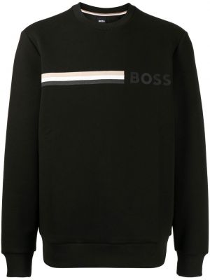 Trykt sweatshirt Boss svart