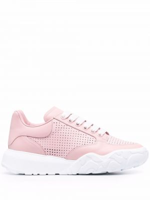 Blonder trykt snøring sneakers Alexander Mcqueen rosa