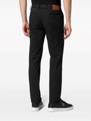 Pantalon chino slim en coton Philipp Plein noir