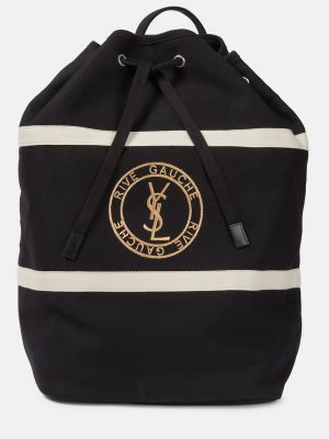 Рюкзак из ткани рюш Saint Laurent черный