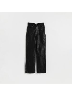 Kožené kalhoty Reserved černé