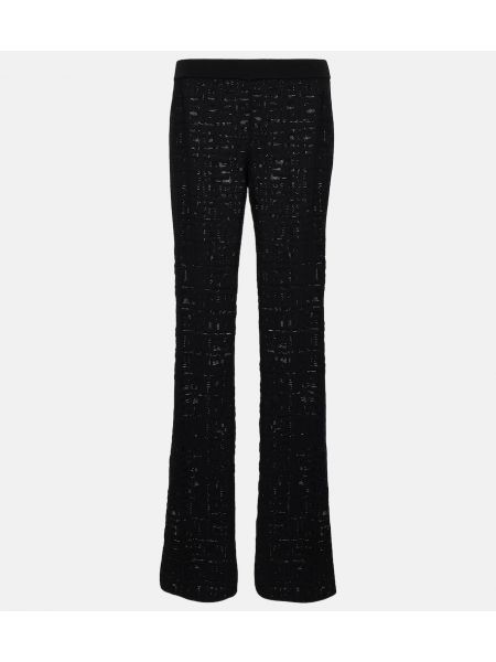 Pantalon large en jacquard Givenchy noir