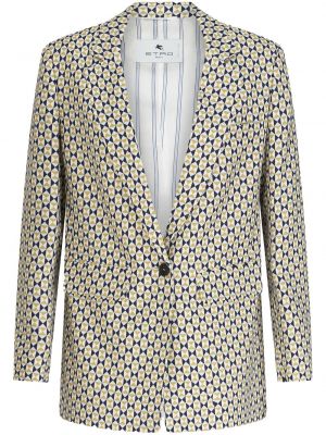 Geometriskt mönster blazer Etro blå