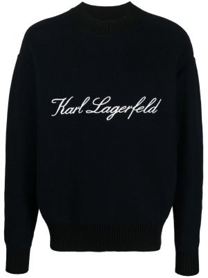 Pletený sveter Karl Lagerfeld čierna