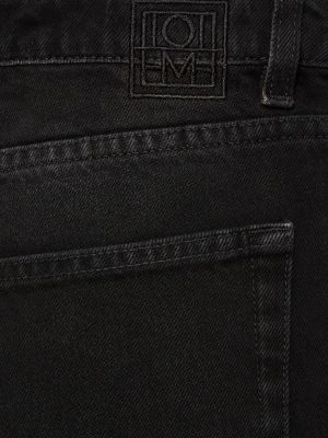 Bavlněné džíny Totême černé