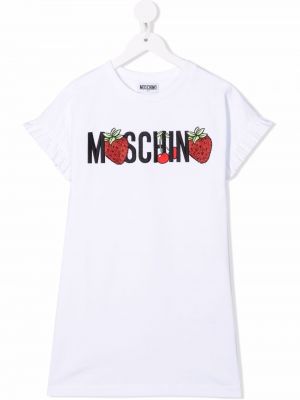 Trykt t-skjorte for jenter Moschino Kids hvit