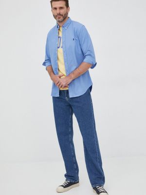Bavlněné slim fit polokošile s knoflíky Polo Ralph Lauren