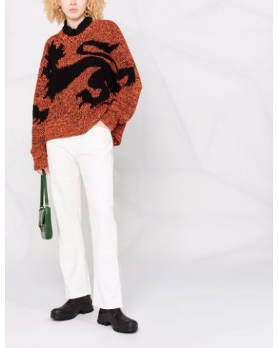 Jersey de punto de tela jersey con estampado abstracto Philosophy Di Lorenzo Serafini naranja