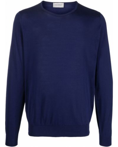 Pull en coton John Smedley bleu