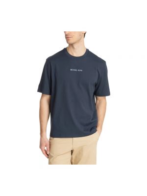 Camiseta con bordado manga corta Michael Kors azul
