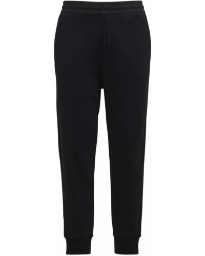 Pantaloni clasici din bumbac Y-3 negru
