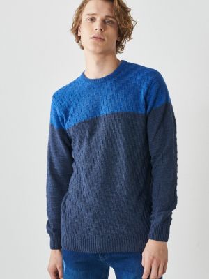 Sweter wełniany Ac&co / Altınyıldız Classics niebieski