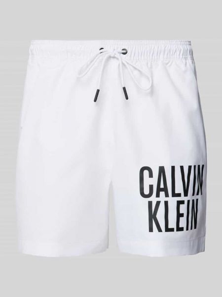 Kąpielówki z nadrukiem Calvin Klein Underwear białe