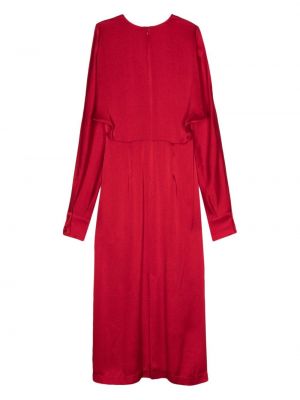 Satynowa sukienka wieczorowa Semicouture czerwona