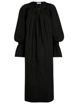 Oversized bavlnené midi šaty Deveaux New York čierna